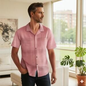 Tommy Bahama Men's Rust Short Sleeve Shirt (SH-19)